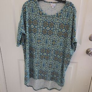 Oversized LuLaRoe Blue Patterned Women’s Tunic